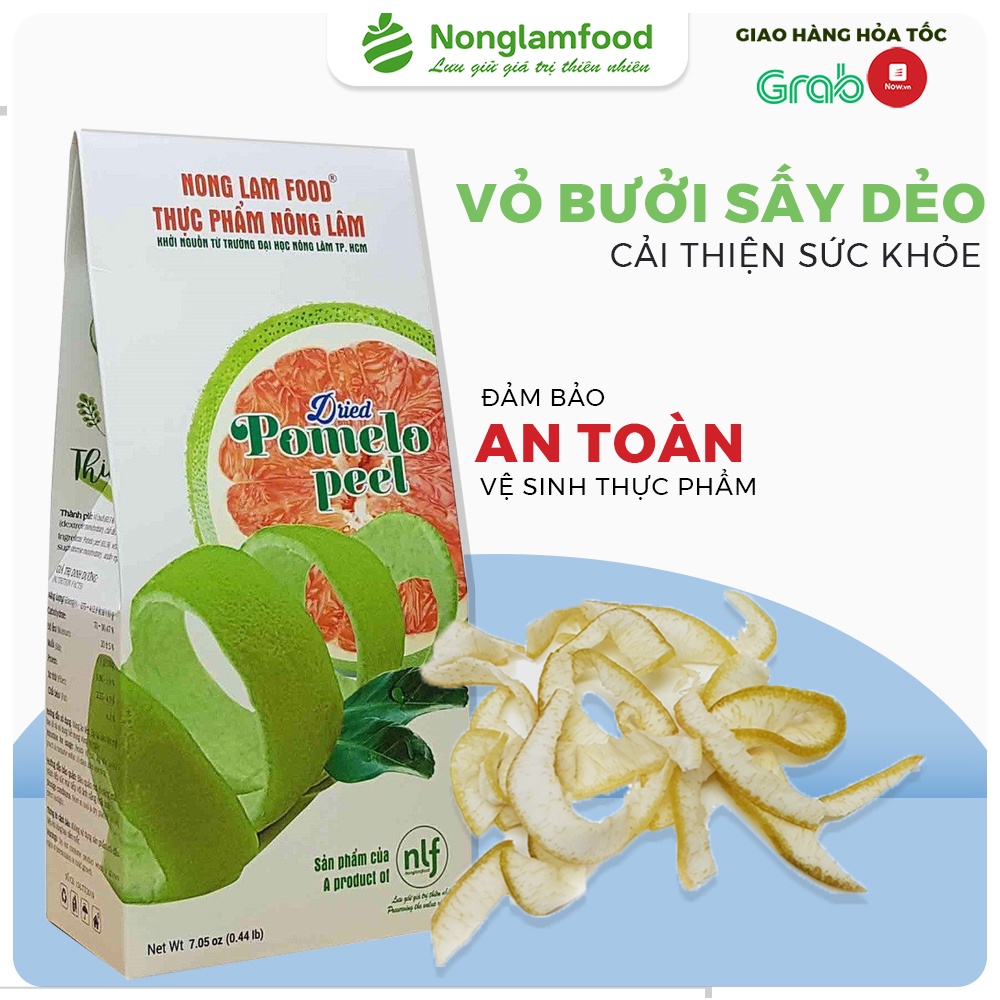 Vỏ bưởi sấy dẻo 200g Nông Lâm Food trái cây sấy lạnh,snack heakthy hiệu quả cho người ăn kiêng,giảm cân