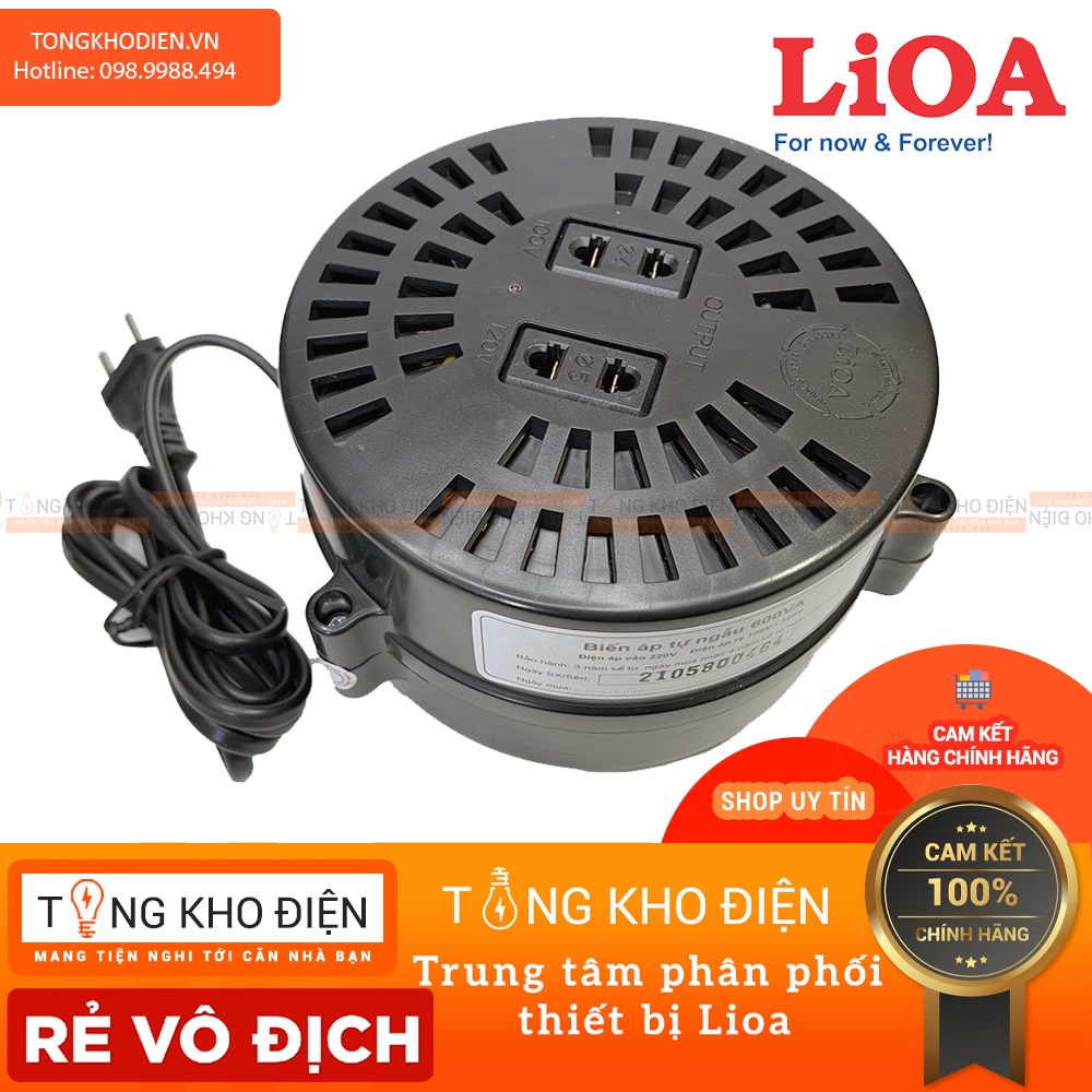 Biến Áp Đổi Nguồn LIOA (Nguồn Vào 220V / Nguồn Ra 100-120V) 200/400/600VA