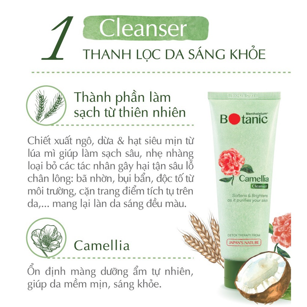 [Mã FMCGMALL -8% đơn 250K] Gel rửa mặt chiết xuất hệ thực vật Mentholatum Botanic Cleanser 80g | BigBuy360 - bigbuy360.vn