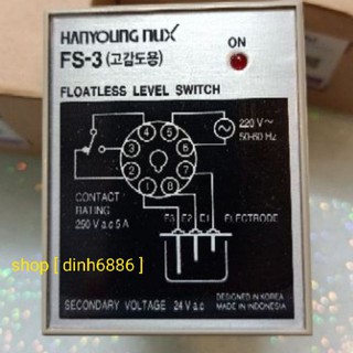 Relay, rơ le mực nước Hanyoung FS-3