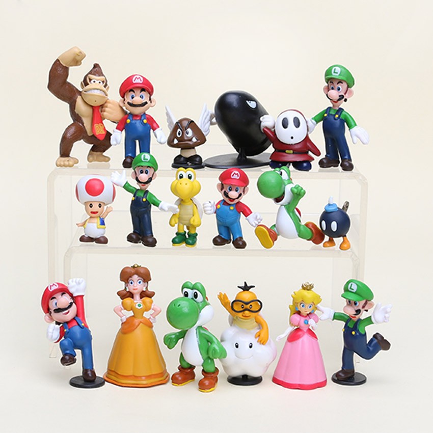 Đồ Chơi Mô Hình 18 Nhân Vật Trong Game Super Mario