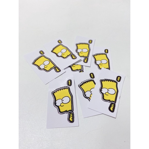 Tem con simpson, con simson vàng thò đầu dán bảng số xe