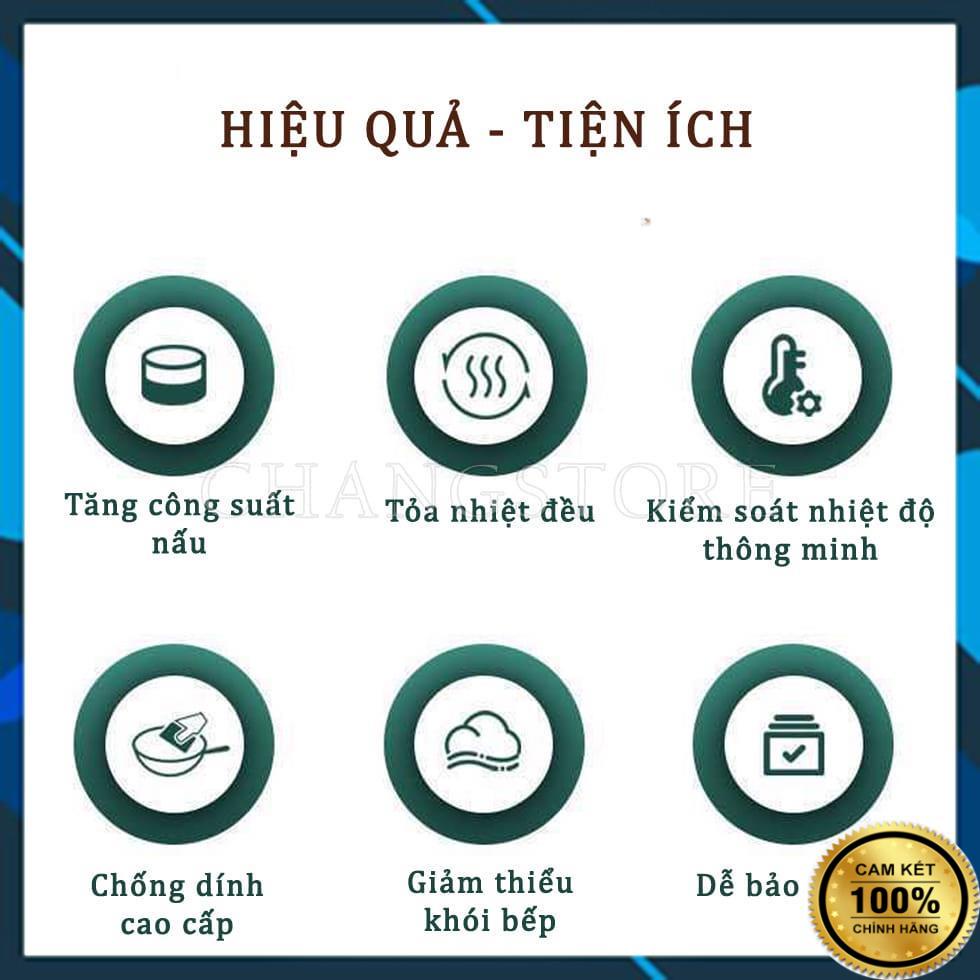 Bếp Nướng Điện Đa Năng ELECTRIC 26cm, Chảo Nướng Mini Vân Đá Siêu Chống Dính, Nồi Nướng Thịt BBQ - Bảo hành 6 Tháng
