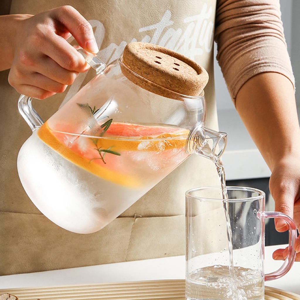 Ấm Trà Bằng Kính Dung Tích Lớn Tiện Dụng Cho Nhà Bếp / Văn Phòng