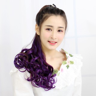 Tóc giả cột đính line Tím 💖FREESHIP💖 Sỉ 40K