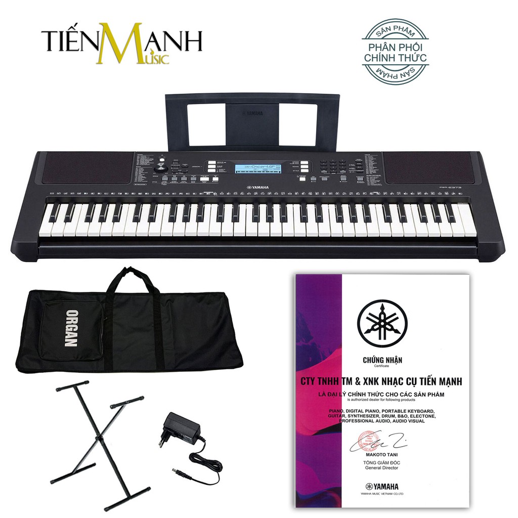 Bộ Đàn Organ Yamaha PSR-E373 - Đàn, Chân, Bao