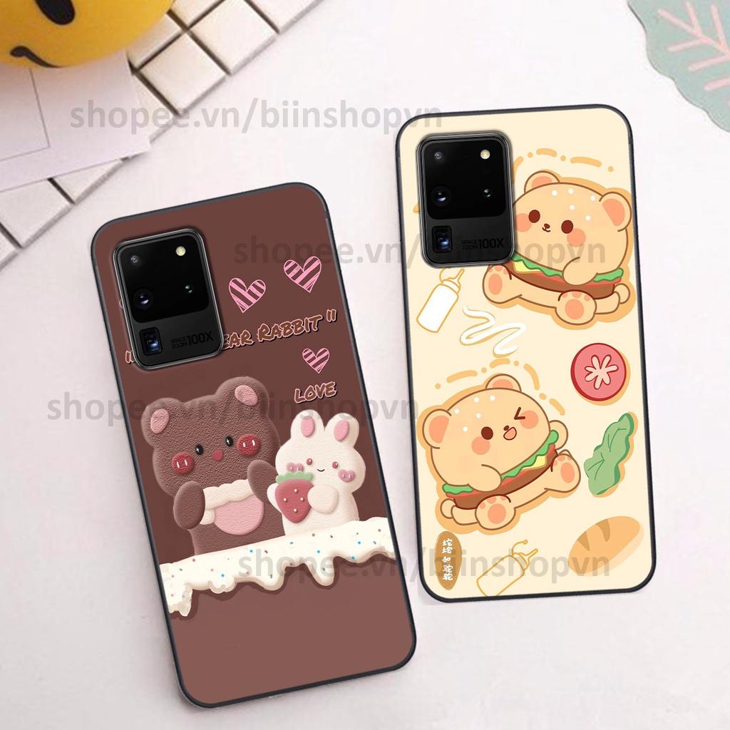 Ốp Samsung S20 Ultra in hình gấu chocolate kẹo ngọt siêu đẹp siêu xinh