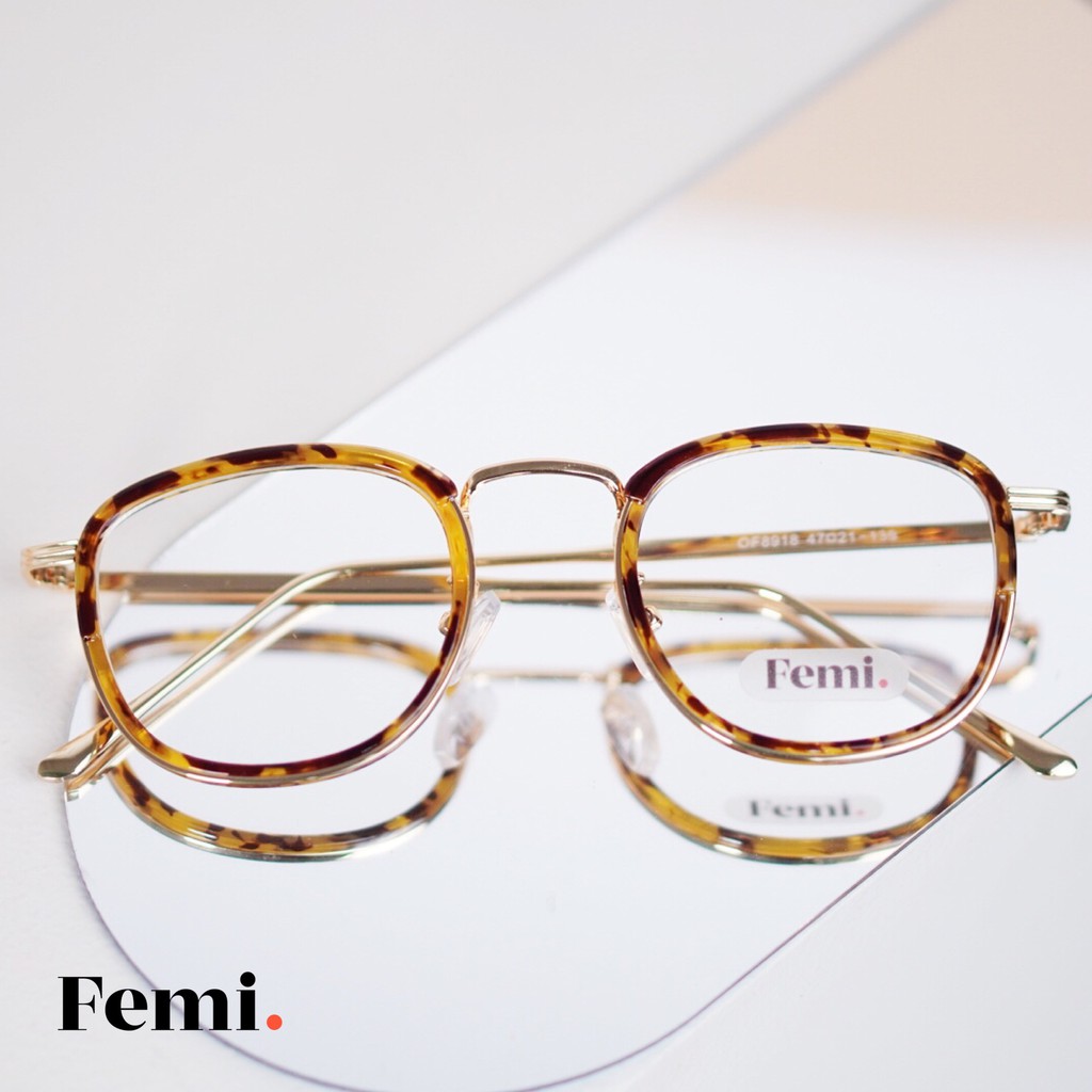 Gọng kính cận tròn Femi Leon chính hãng mắt kính cận nam nữ thời trang | BigBuy360 - bigbuy360.vn