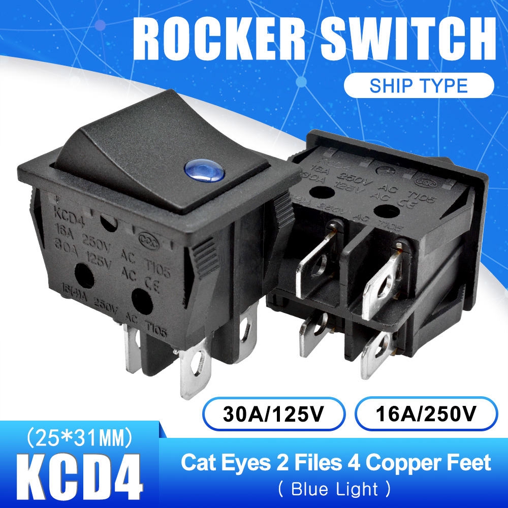 Công Tắc Bật KCD4 2 Điểm/3 Điểm 4 Chấu/6 Chấu Dành Cho Đèn Và Các Thiết Bị Điện 16A 250VAC/20A 125VAC | BigBuy360 - bigbuy360.vn