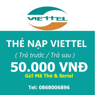 Thẻ Điện Thoại Viettel 50K