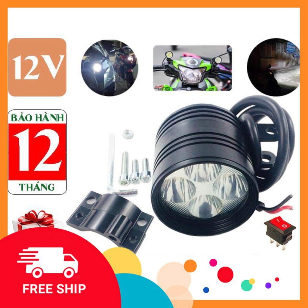 Đèn Trợ Sáng 3 Chế Độ Cho Xe Máy