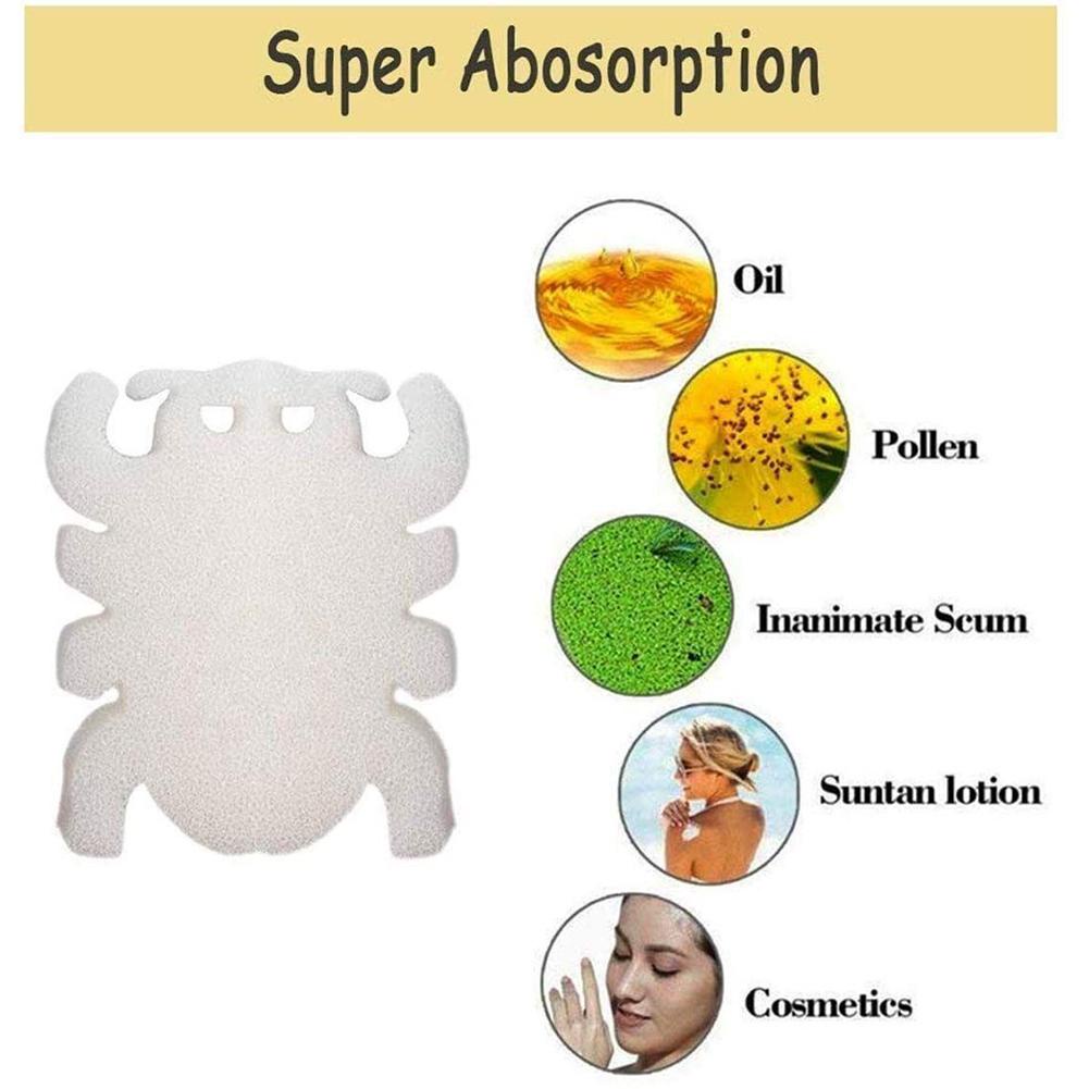 Bộ 7 Miếng Xốp Hấp Thụ Dầu Hình Bạch Tuộc Cho Bể bơi