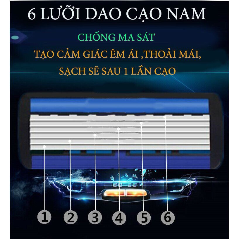 Combo 5 10 15 lưỡi dao cạo râu 6 lớp