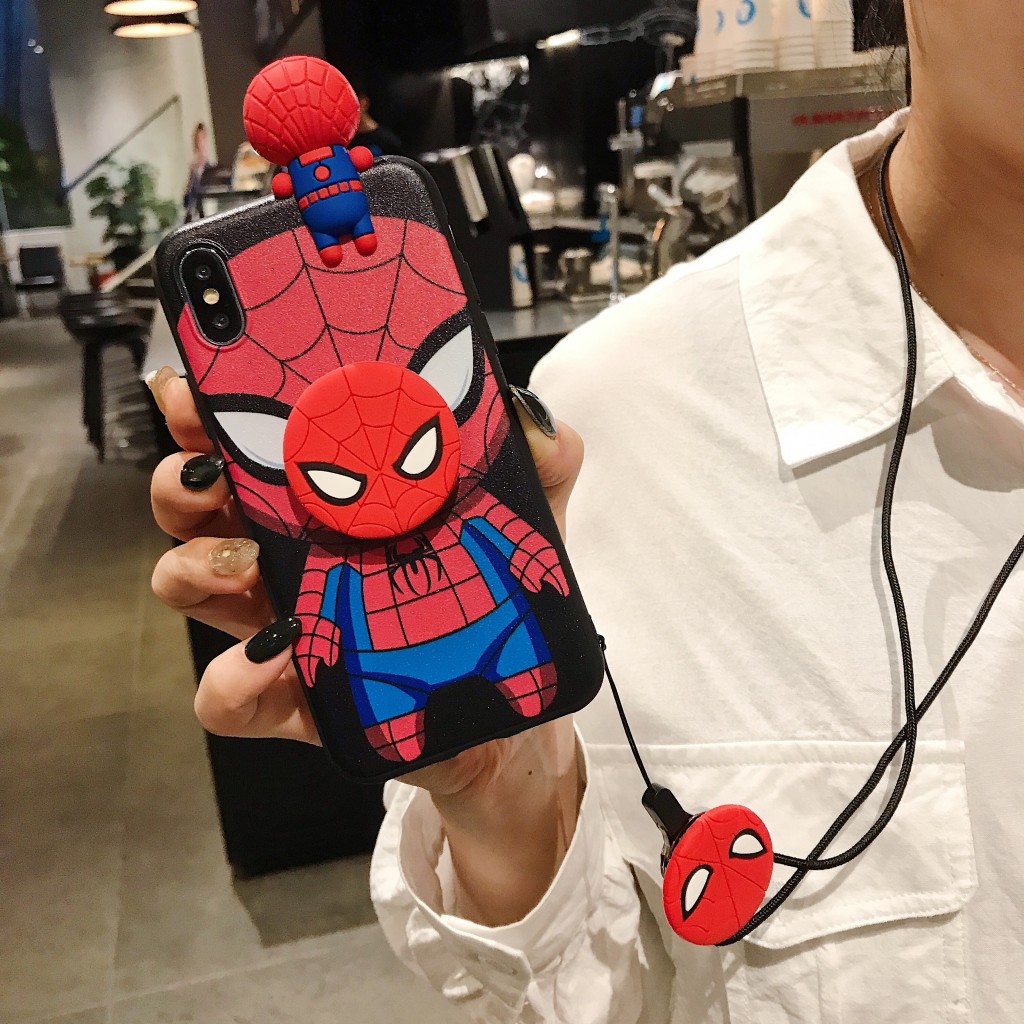Ốp điện thoại in hình Batman/Spiderman hoạt hình 3D cho iPhone 13 Pro Max 13 Mini iPhone 12 Pro Max 12 Mini iPhone 11 Pro Max Xs Max XR SE 2020 6 6s 7 8 Plus