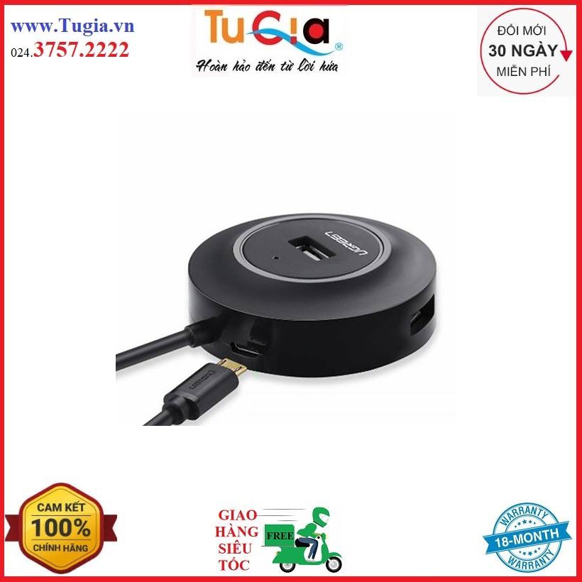 Bộ chia HUB usb 2.0 to 4 cổng usb 2.0 Ugreen 20277-15CM Hàng Chính Hãng