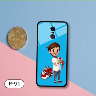 Ốp lưng kính 3D Xiaomi Redmi 5 Plus- cute