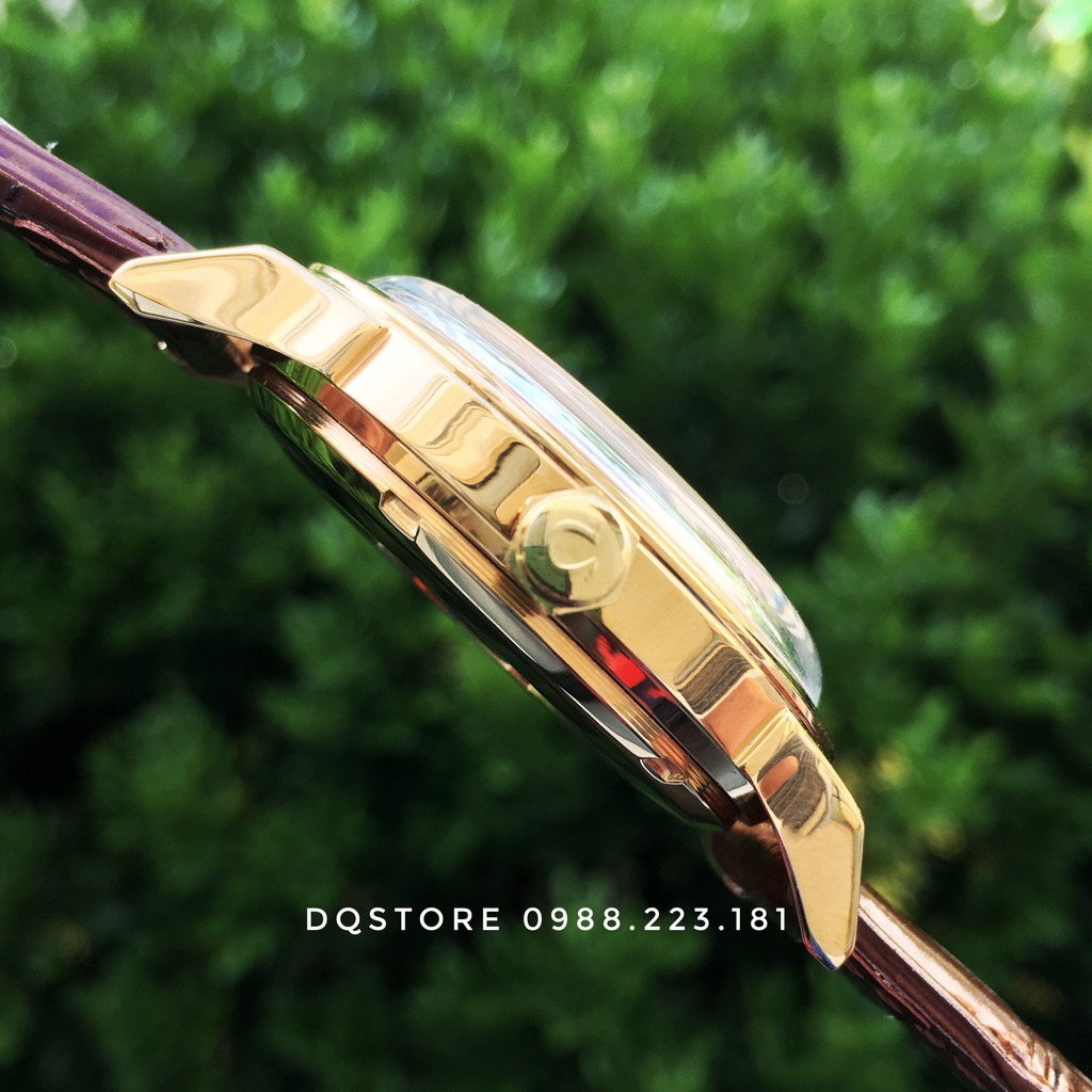 Đồng hồ nam O.MEGA, dòng cổ điển hot nhất hiện nay, dây da cao cấp, kính cong, chống nước, bảo hành 1 năm | BigBuy360 - bigbuy360.vn