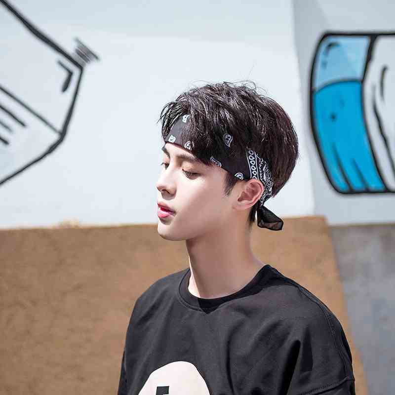 Khăn tay nam cao cấp BROO nhiều màu phong cách Hiphop, khăn mùi xoa nam hình vuông vintage size 55x55cm