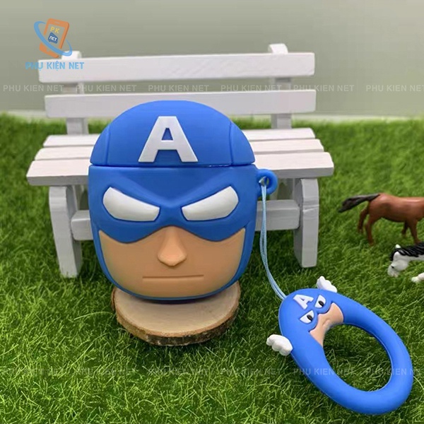 Case Vỏ Bao Airpod 2 Đựng Tai Nghe Ap hình các siêu anh hùng cực kun