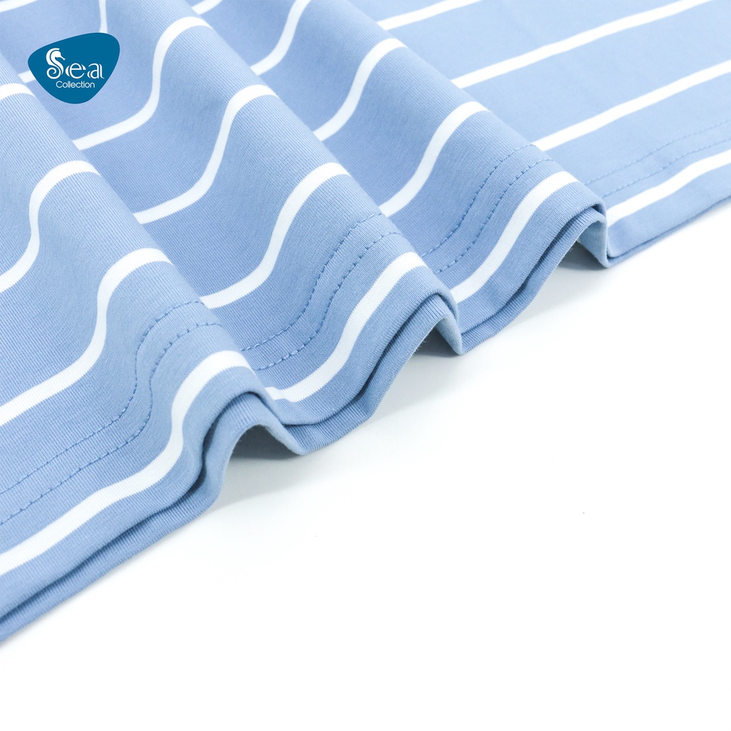 Áo thun polo nam Sea Collection sọc thêu Pros 9025