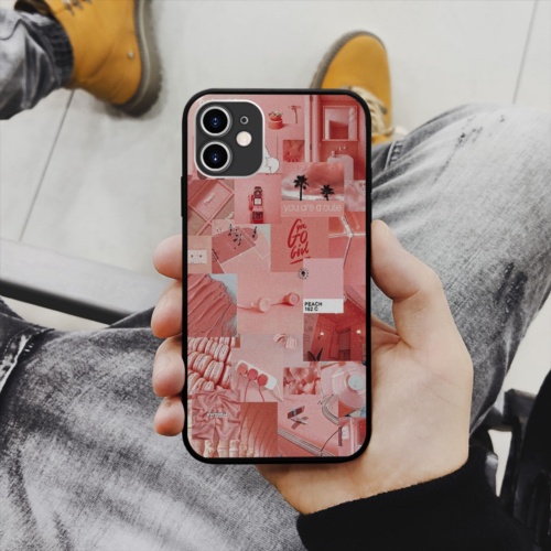 Ốp lưng iphone SAMSUNG hình an outie girl aesthetic collage art viền vuông  cho các dòng iPhone PAP20210490