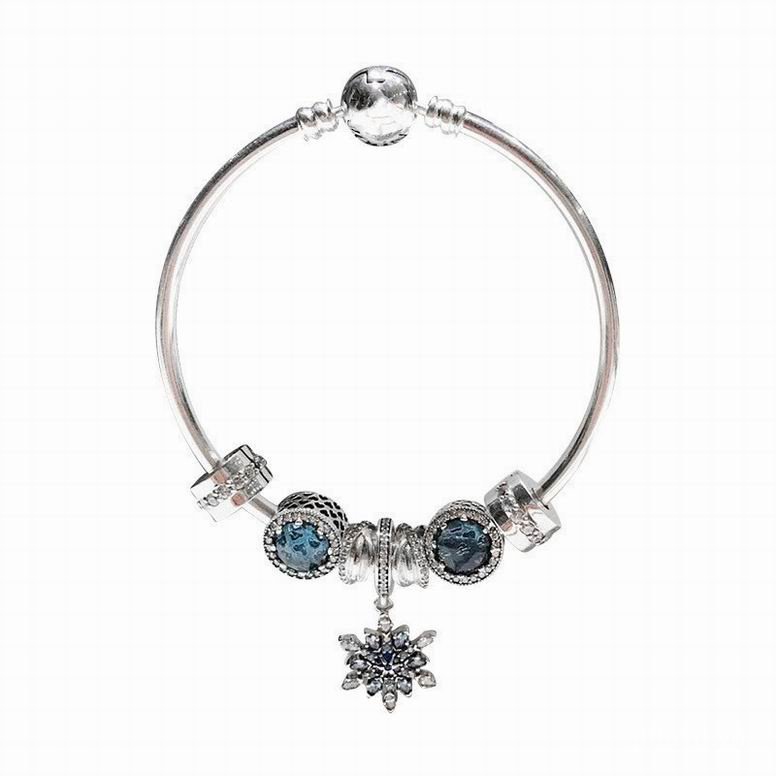 PANDORA Vòng đeo tay mạ bạc 925 thiết kế độc đáo thời trang