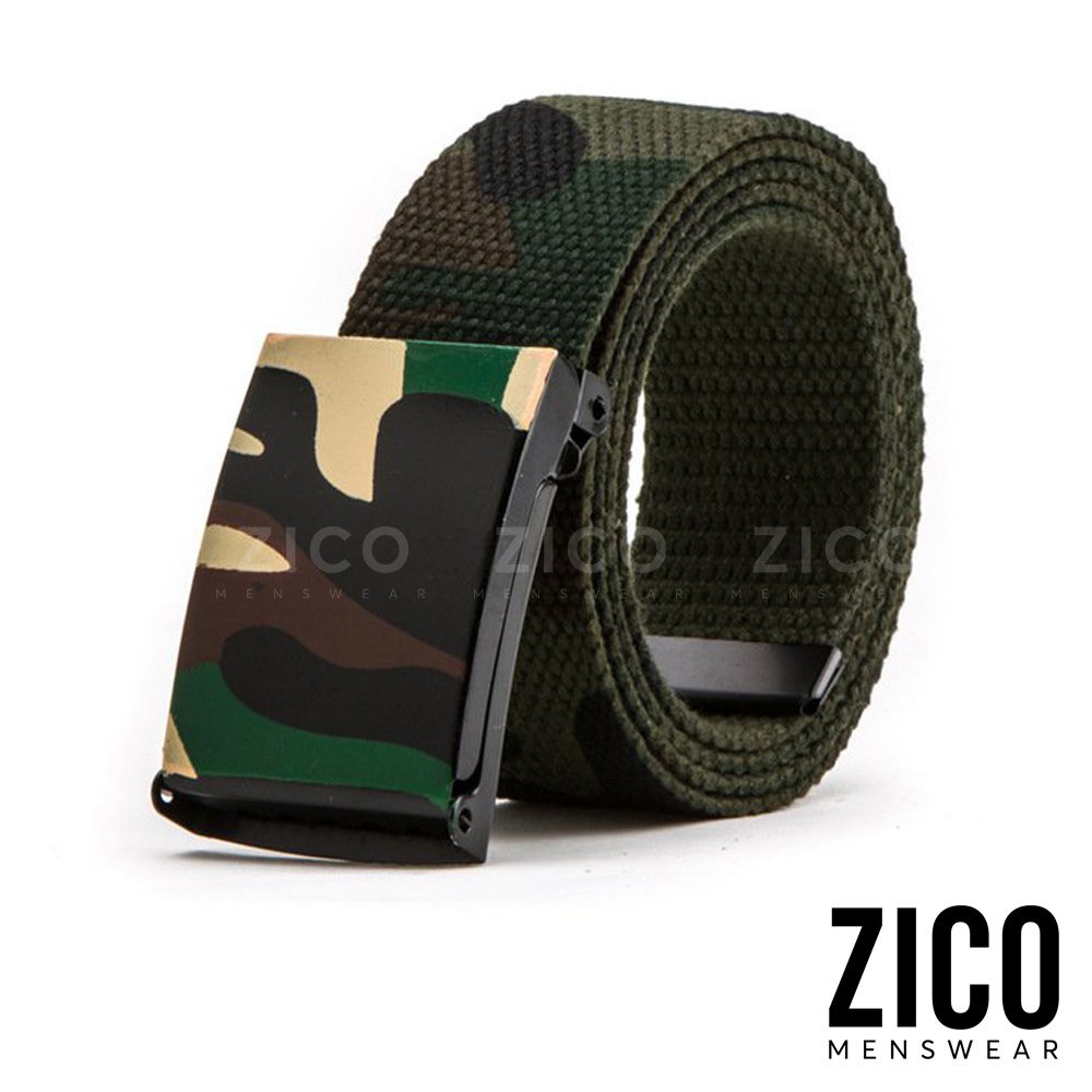 Thắt lưng dù ZICO MENSWEAR khóa kim loại cài tự động - Thắt lưng dù nam họa tiết rằn ri