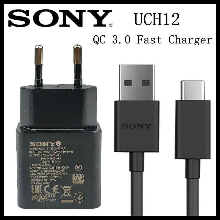 Củ Sạc Nhanh Cho Sony Xperia Xz Xz1 Premium Uch12 Usb Type C 3.0