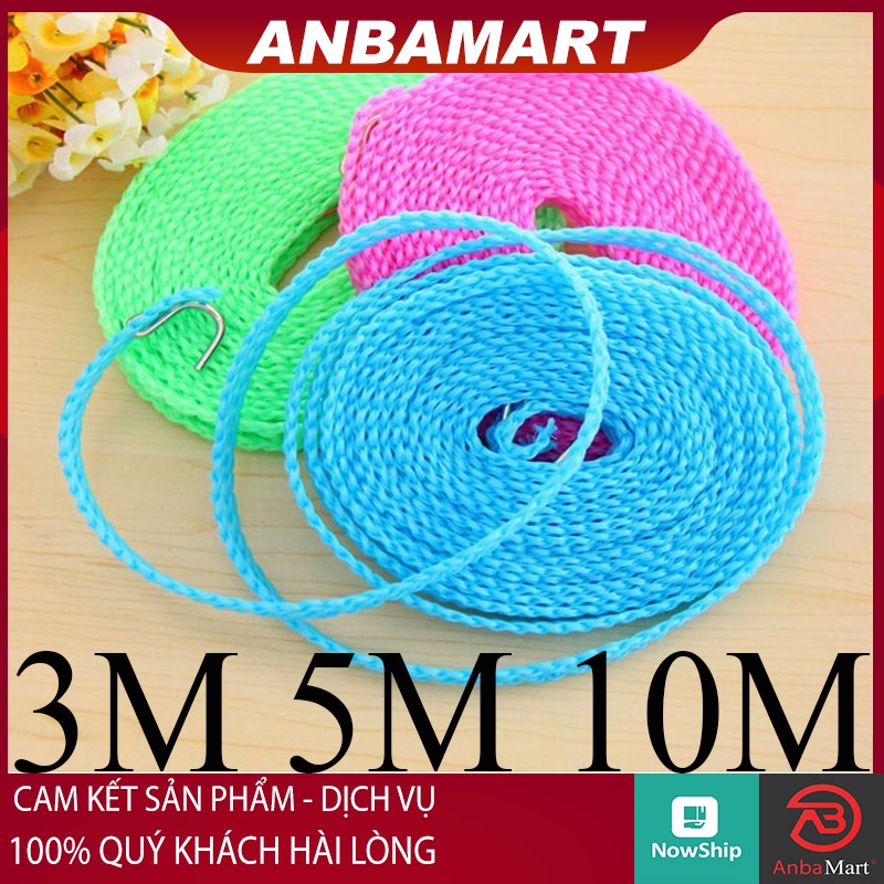 Cuộn dây phơi quần áo thông minh Dài 5M - Lưới Bện Siêu Chắc - Dây Phơi Đồ Thông Minh