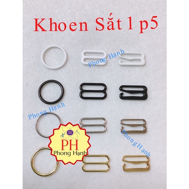 Khoen Sắt Áo Ngực 1p5 (1,5cm) nhiều màu - bịch 100 cái