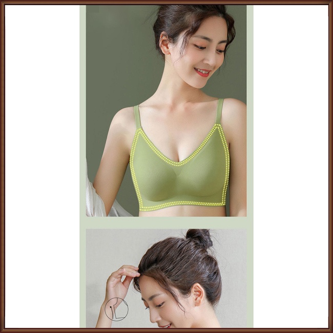 Jaz Áo Lót Lụa Lạnh Không Đường May Ba Hàng Nút Có Thể Điều Chỉnh Thoải Mái Nhẹ Nhàng Cho Nữ