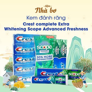 [Hàng USA] Kem đánh răng Crest Complete Whitening Plus Scope Advanced Active Foam 232g