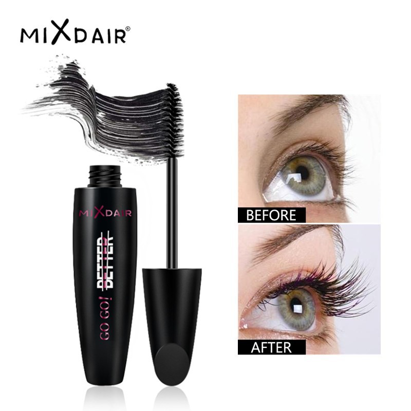 Mascara dài mi MIXDAIR chống nước sợi lụa 3D màu đen chuốt mi 15ml