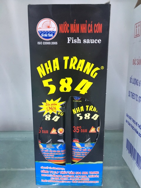 Nước mắm 584 nha trang 35 độ đạm - chai 500ml