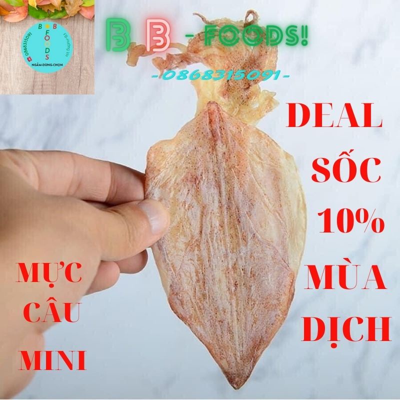 MỰC CÂU MINI - HẢI SẢN VÂN ĐỒN CHUẨN NGON NGỌT/MỰC KHÔ ĐỒ ĂN VẶT GIÁ RẺ /BB-FOODs