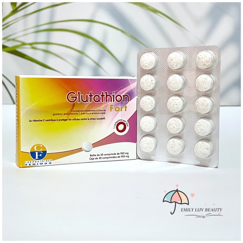 Viên ngậm trắng da Glutathion Pháp hộp 30 viên