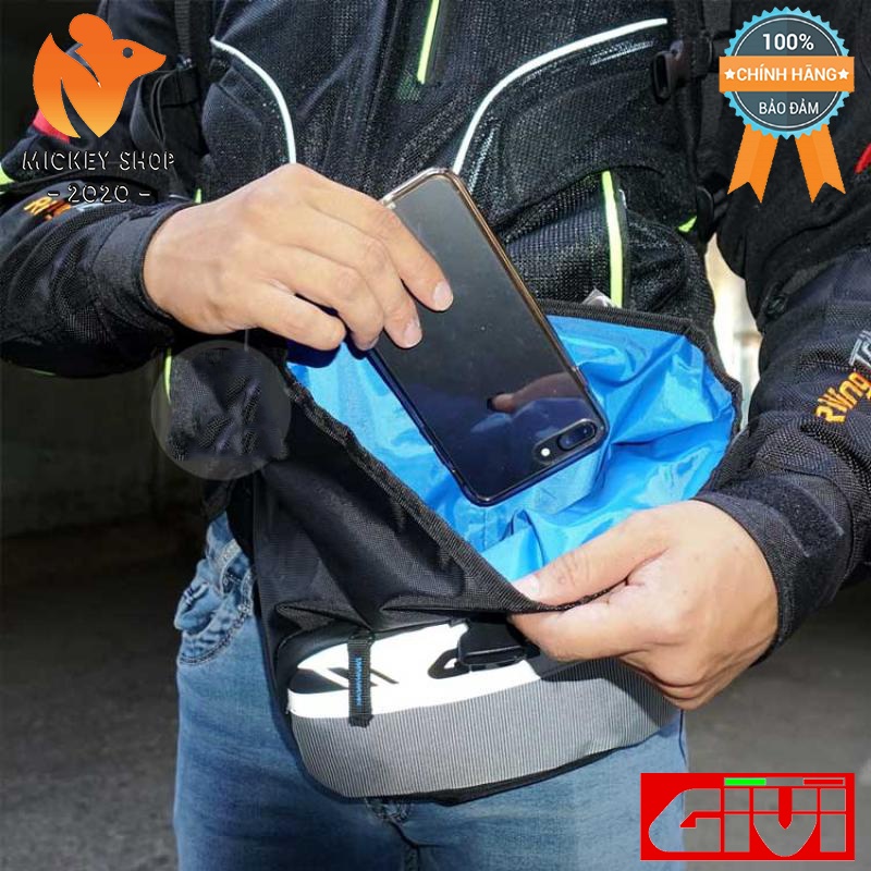 [ CHÍNH HÃNG ] Túi Đeo Hông Chống Nước Givi Rider Tech Waist Bag 3Lt 04 RWB04 - 8827