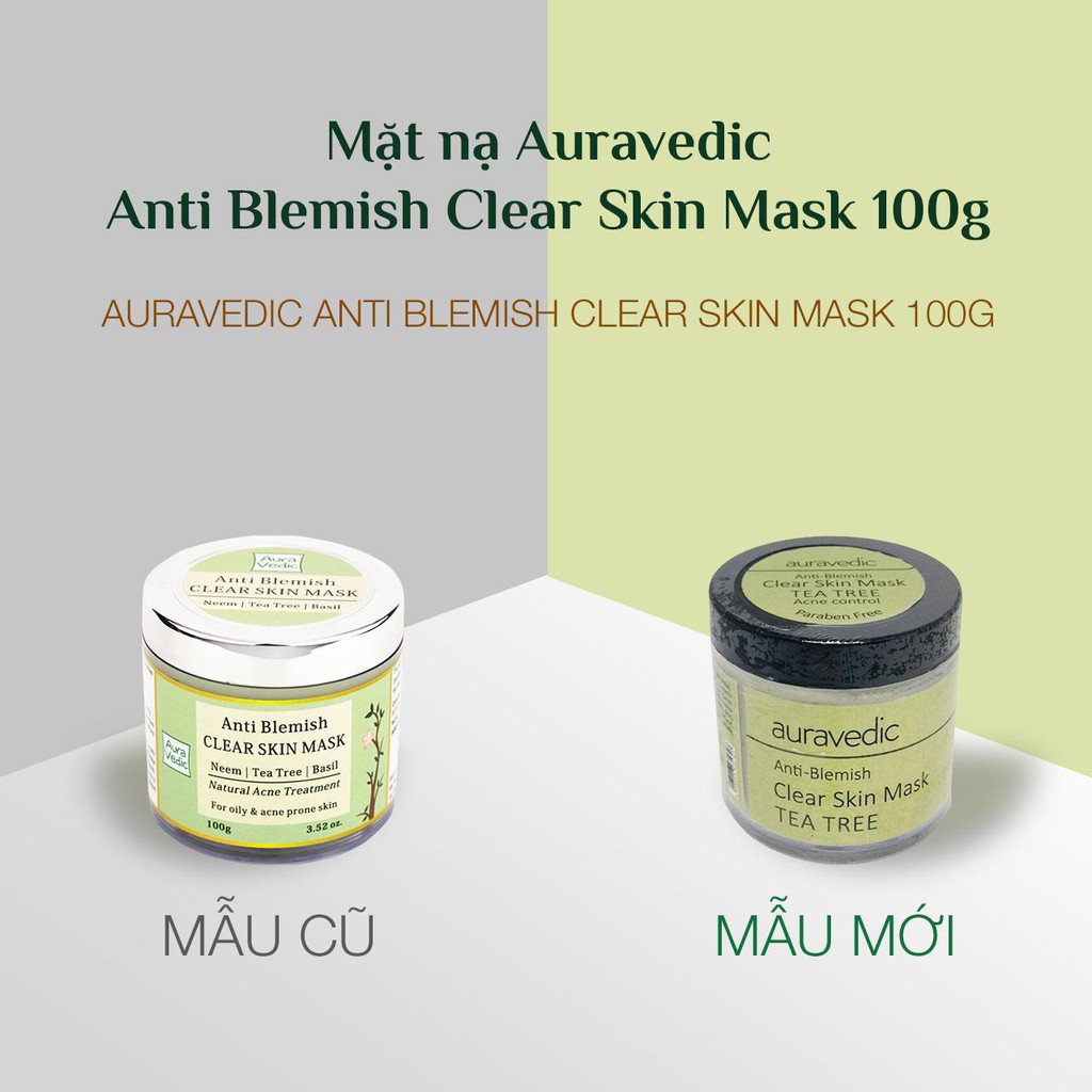 Mặt nạ giảm mụn Neem AuraVedic Anti Blemish Clear Skin Mask 100g