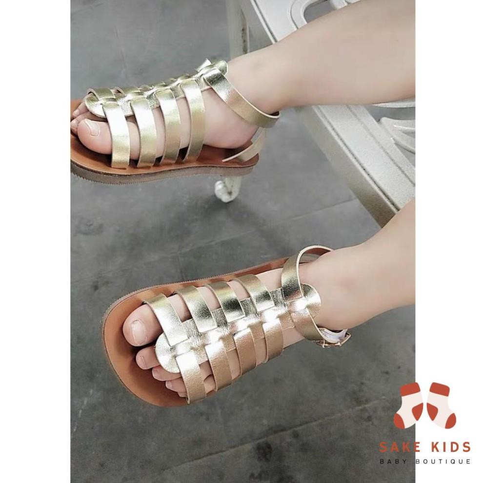 Dép bé gái - Giày sandal cho bé gái quai chéo da PU siêu mềm chắc chắn hàng chính hãng MG Baby đế cao su mềm V531