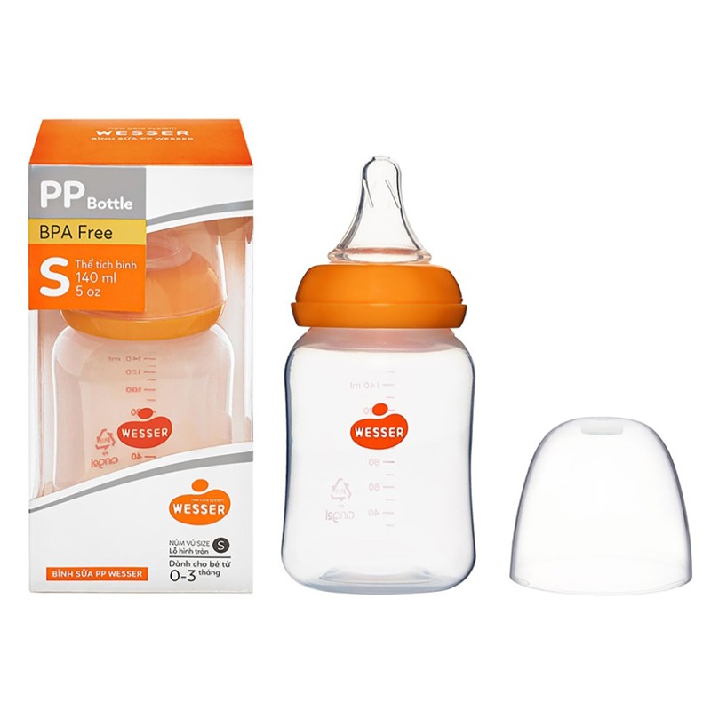 BÌNH SỮA WESSER PP BOTTLE 140ML