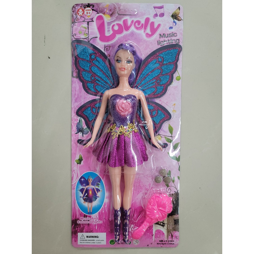 Búp bê Mariposa nàng tiên bướm lấp lánh có đèn đồ chơi búp bê cho bé gái
