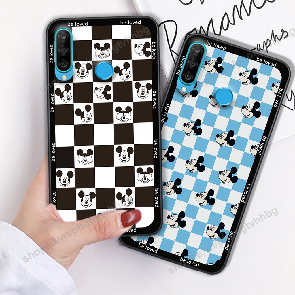Ốp lưng Huawei Nova 4e / P30 Lite  ốp họa tiết trái tim caro, chuột mikey thể thao cực đẹp cute cực bền bỉ
