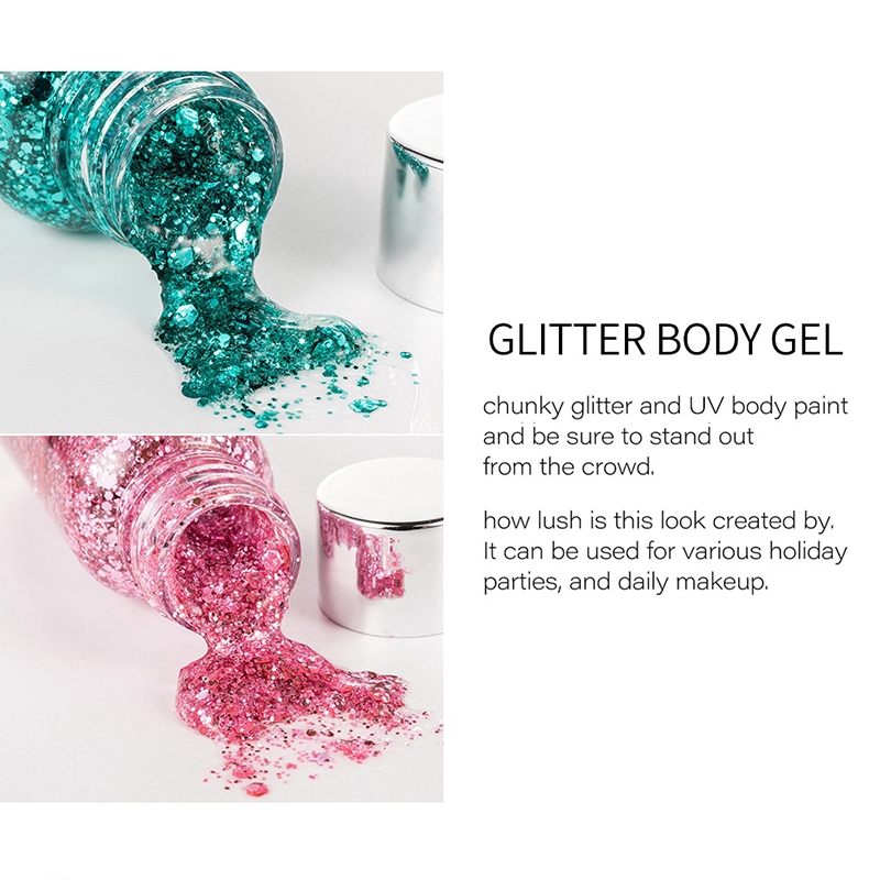 [Hàng mới về] Gel Kim Tuyến Lấp Lánh Trang Trí Cơ Thể Đa Năng Tiện Dụng