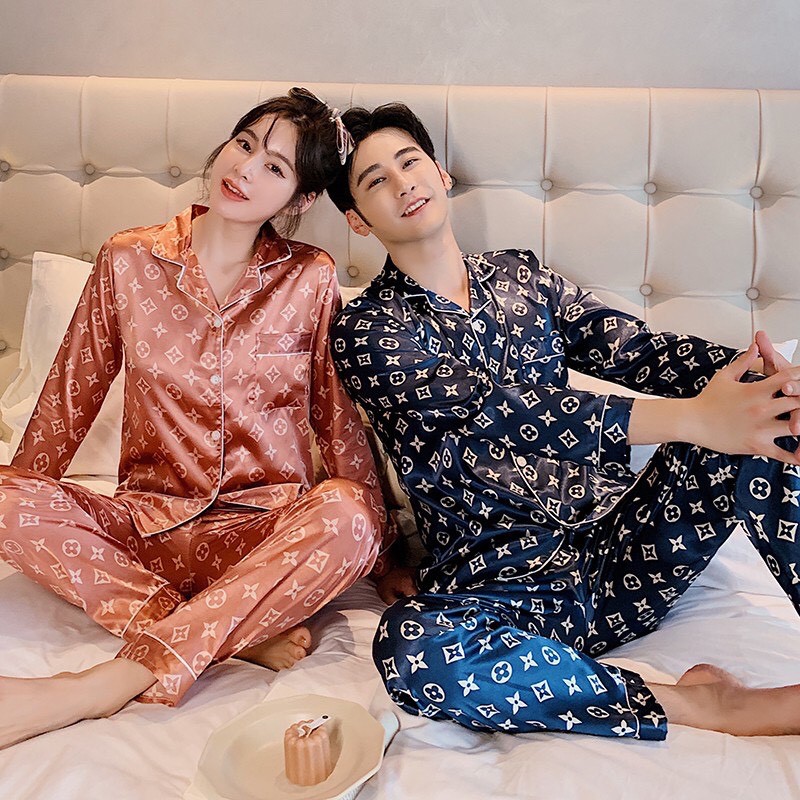 Đồ mặc nhà Pijama nam nữ lụa bóng cao cấp