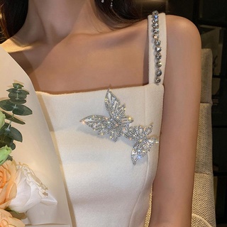 Trâm cài áo hồ điệp đính đá sang chảnh