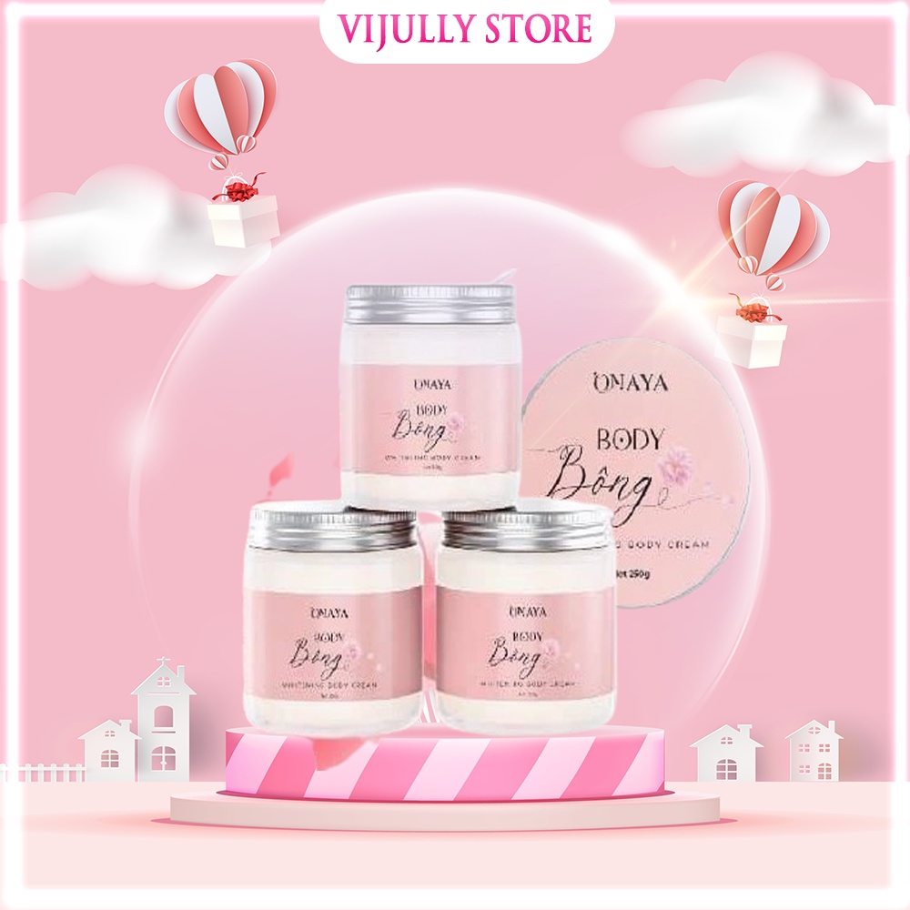 Kem Body Bông Onaya Trắng Da hũ 250gr công Nghệ Hàn Quốc - Vijully Store