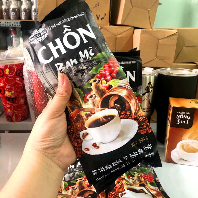 [GÓI ĐEN] Cà Phê Chồn Pha Phin Ban Mê Đại Xuân Phát 500g - Cà Phê Robusta Ngon Rẻ - Cafe Chồn - Ruvask