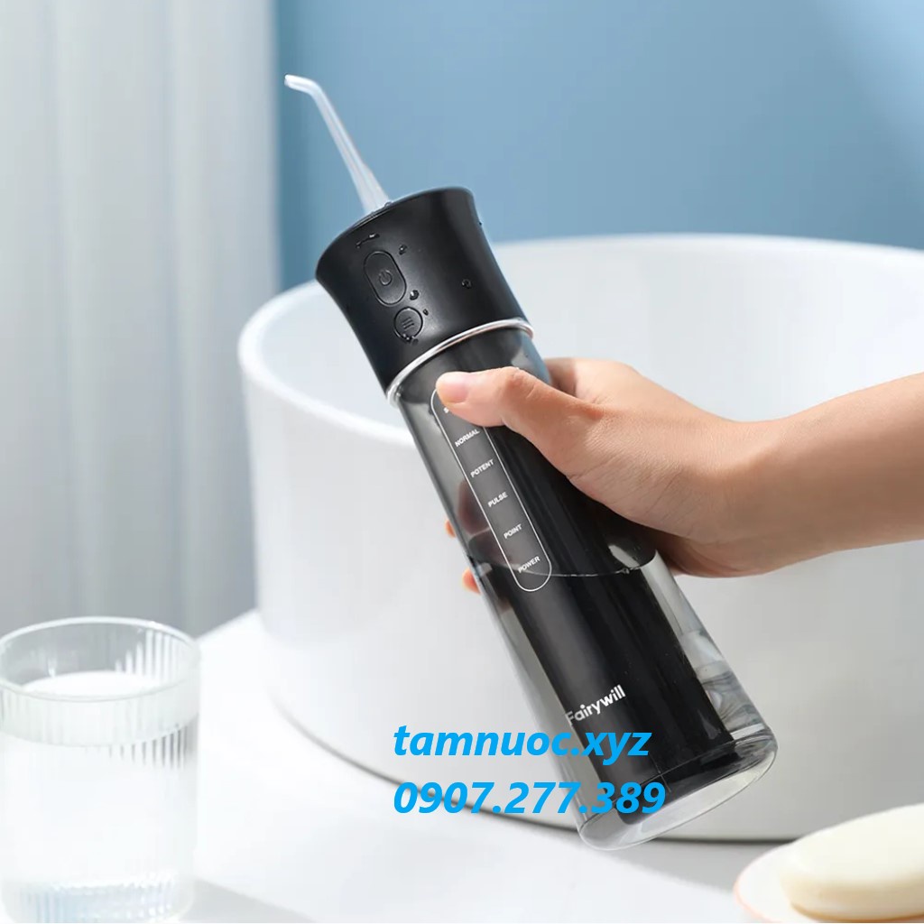 Máy Tăm Nước FAIRYWILL F30 Phiên Bản Nâng Cấp 2022 - Tặng Kèm 6 Đầu Tăm và Túi Đựng Chính Hãng - Bảo Hành 12 Tháng