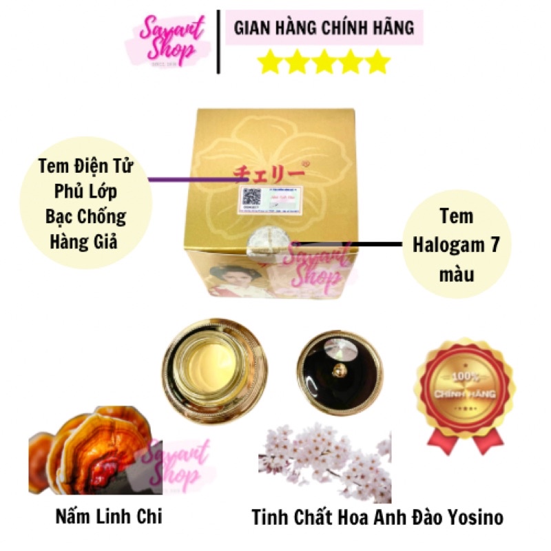 KEM HOA ANH ĐÀO NHẬT BẢN CHÍNH HÃNG DÒNG CAO CẤP NGÀY ĐÊM 30g
