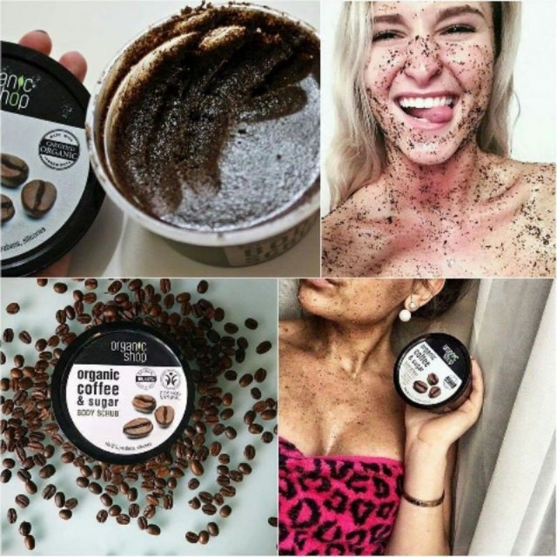 [Date mới] Tẩy da chết cafe Nga Organic Coffee & Sugar Body Scrub, tẩy da chết toàn thân nga.